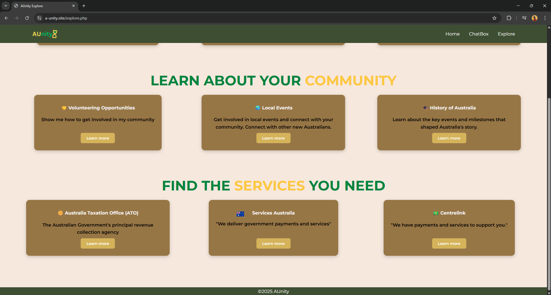 AUnity full screenshot